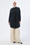 Black Plus Size Basic Shirt Tunic - 2