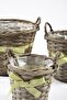Gray Wicker Basket - Set of 3 - 3