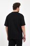 Men's Black Oversize Fit Loose Cut Crew Neck 100% Cotton Je Est Un Autre Printed T-Shirt - 6
