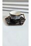 Porcelain Gold Gilded Coffee Cup Office 2 Pieces - 6
