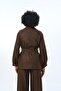 Women's Double Pocket Silvery Belted Shirt - 5