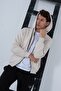Men's Beige Regular Fit Hooded Collar Zippered Soft Furry Inside Pocket Comfortable Sweatshirt - 3