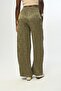 Women's Elastic Waist, Loose Legs, Striped Patterned, Khaki Color Pants - 3