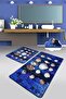 Sea Orange Set of 2 - Washable Non-Slip Based Bathroom Rug and Toilet Set Djt