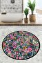 Anthurium Diameter Bath Rug Djt 100x100 cm Bathroom Carpet Bath Mat Washable