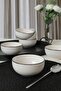 Black Mesh Cloud Soup Bowl 12 Cm 6 Pieces 19685