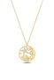 Seafood Motif Zircon Necklace - Gold Trend Steel Necklace (Starfish and Horse Model) - 2