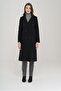 Jacket Collar Medium Length Double Breasted Coat BLACK 3910 - 2