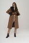 Medium Length Coat with Removable Collar and Sleeves and Button Closure TABA 3905 - 5