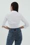 Gi̇pe Detailed Front Cropped Shirt with Corset Detail - 4