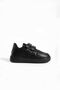 Unisex Children's Velcro Comfortable Daily Sneaker BLACK Sports Shoes - 2