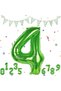 4 Year Old Green Color Number Foil Balloon 4 Four Number Green Color Helium Flying Balloon Number Balloon