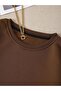 Brown Oversize Cotton Sweatshirt - Unisex, Crew Neck, Digital Athlete Mouse Printed - 5