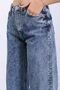 Fashion Nova Gold Lycra Loose Women's Medium Snow Blue Super High Waist Loose Leg Denim Jeans - 5