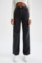 90's smoke-colored stretch fabric super high-waist relaxed jeans pants
