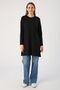 Black Basic Cotton Single Jersey Sweat Tunic - 2