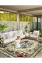Alya Collection Multicolored Antique Look Woven Base Decorative Carpet Alya09 - 3