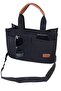 Canvas Hand and Shoulder Bag. Black Handbag. Women's Handbag. Black Shoulder Bag. Hanging Bag. - 3