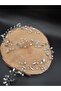White Pearl and Crystal Detailed Long Bridal Tiara – Elegant and Sparkling Design - 6