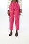Women's Comfortable Fit Elastic Waist Plain Orchid Color Pants