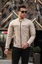 Men's Leather Jacket leather coat - 5
