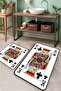 Karo Playing Card Set of 2 Bathroom Rug Bath Mat