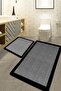 Barley Black Set of 2 Bathroom Rugs