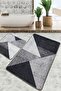 Phell Gray Bathroom Rug Set of 2 Bathroom Rug Mat Washable Non-Slip