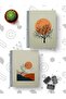 A5 Size Striped Spiral School Notebook - 60 Sheets Set of 2