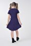 Metering Printed Short Sleeve Girl's Dress - 5