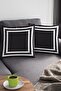 43x43cm Double Sided Throw Pillow Pillow Case Modern Framed Woven Premium Thai Feather Fabric Krl322 - 3
