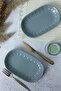Green Almond Boat Plate 25 cm 2 Pieces 326 - 2