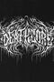 تي شيرت مطبوع عليه حروف Deathcore من الأمام والخلف بمقاس كبير للجنسين - 2