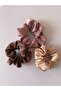 Women's 3-Piece Satin Hair Rubber Band Set - 2