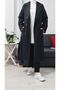 Water Repellent Black Women's Belted Fleto Pocket Trench Coat - 2