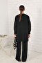 Glitter Mercerized Black Knitwear Set - 32-7010 - 4
