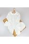 Baby Collar Triple Newborn Hospital Release Jumpsuit with Back Snaps - White