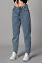 Blue Medium Snow More Likely High Waist Mom Jeans - 3