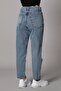 Blue Medium Snow More Likely High Waist Mom Jeans - 5