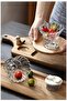 Home Decor Glassware Magnolia Footed 6-Piece Snack Bowl, Turkish Delight Bowl, Sugar Bowl, Jam Bowl - 2