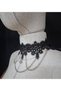 Lilian Chain Pearl Lace Neck Collar Silver - 4