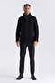 Black Regular Fit Judge Collar Woolen Sports Coat - 2