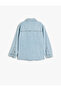 Denim Shirt Long Sleeve Classic Collar Pocket Detail Cotton - 2