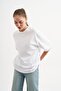 White Crew Neck Oversize Basic T-shirt - 2