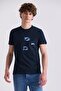 Navy Blue Slim Fit Crew Neck T-Shirt