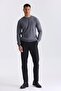 Gray Regular Fit Crew Neck Knitwear Sweater - 2