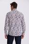 Dark Navy Floral Patterned Collar Buttoned Comfort Fit Shirt - 4