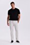 Gray Comfort Fit Canvas Sports Pants - 2