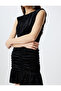 Glittery Draped Ruffles Mini Evening Dress - 5
