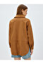 Long Sleeve Buttoned Faux Suede Shirt Jacket - 4